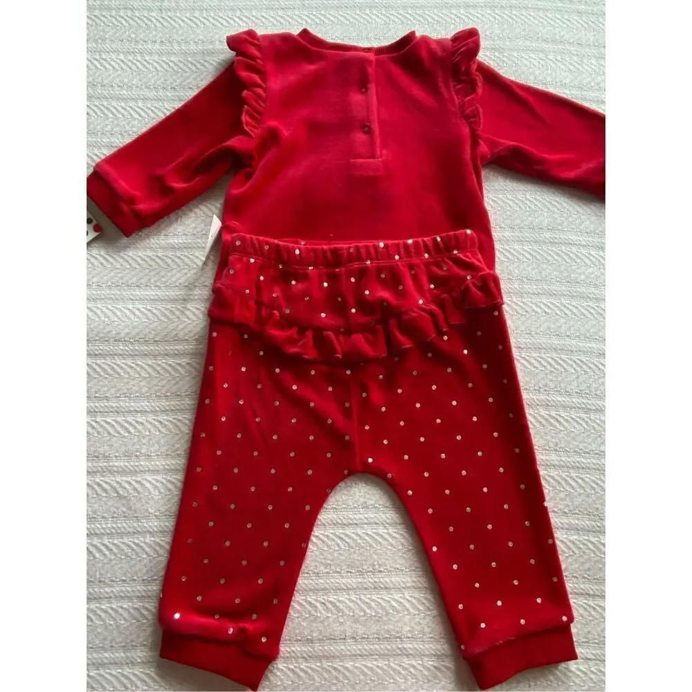 Little Me 9M “My First Christmas” 2 Piece Pant Set